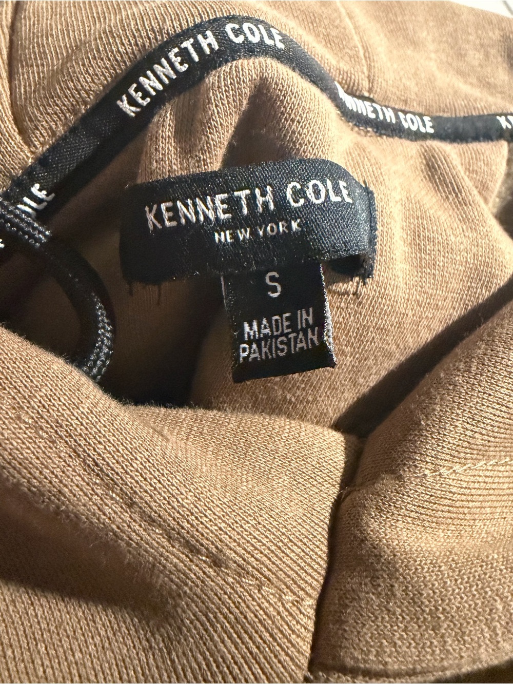 NWT Kenneth Cole Techni-Cole Mobility Fleece Hoodie Brown Men’s Small - Picture 5 of 5